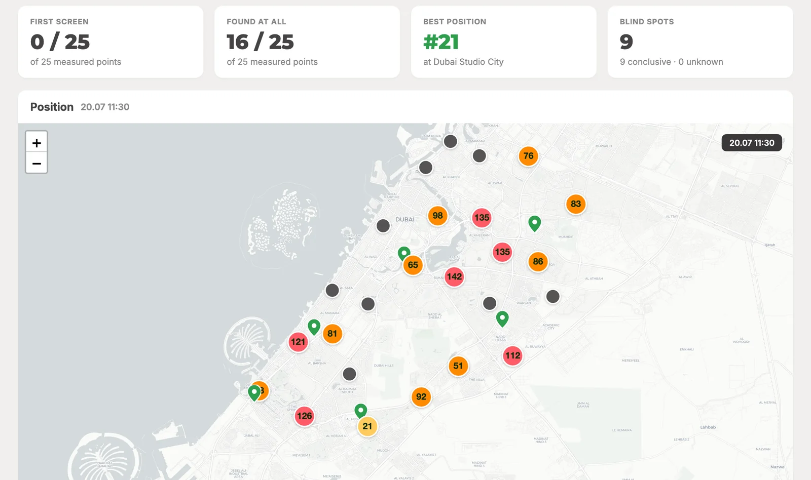Search position map by district